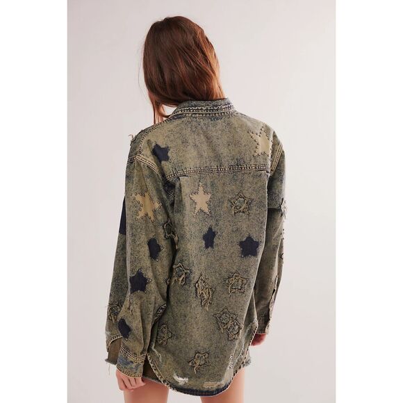 Free People OneTeaspoon Everyday Blue Classic Star Shirt - Picture 4 of 7